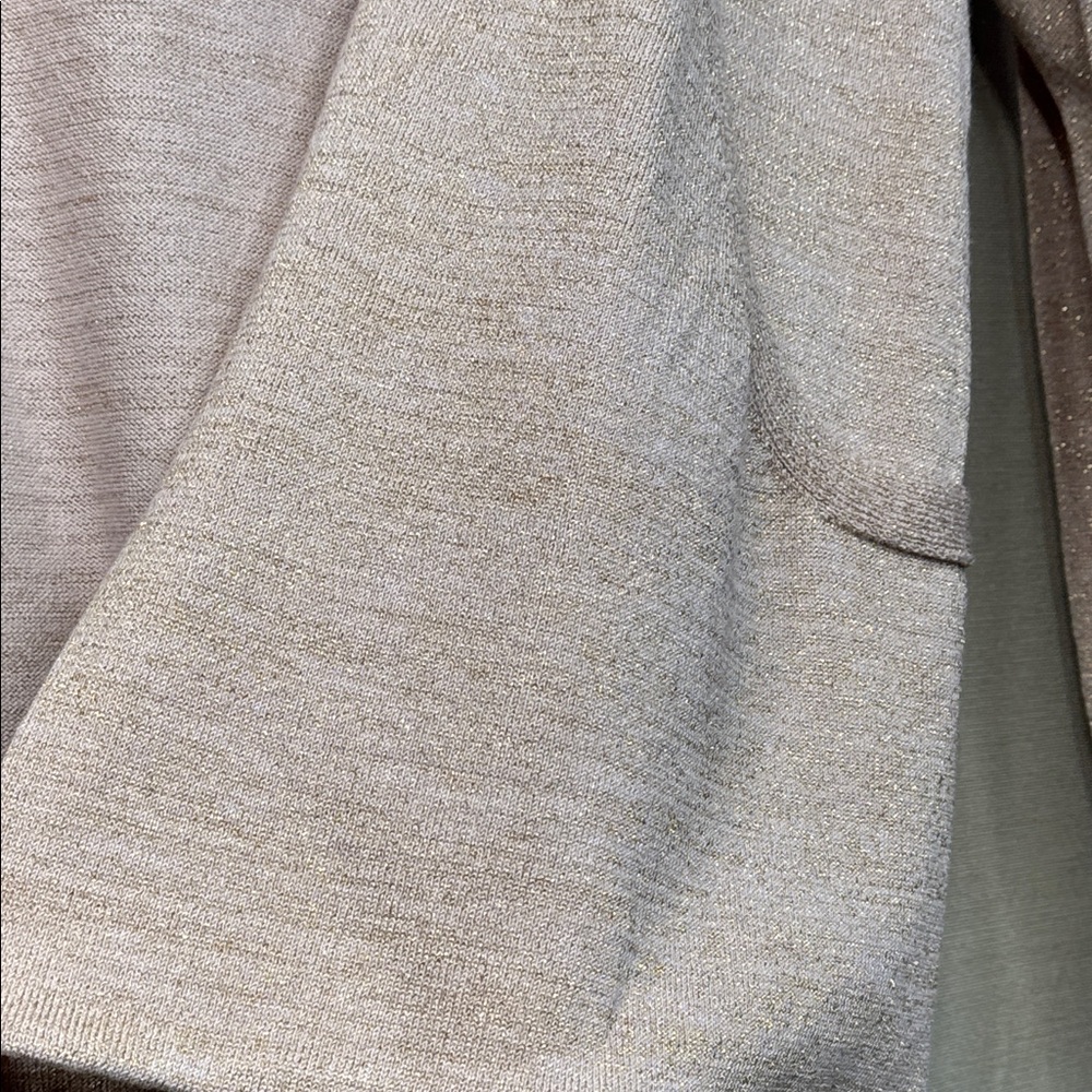 Verve Ami Sweater Pink/Gold Cardigan Open Front w/ Lapel Pocket Sz. M & L NWT - Picture 6 of 14